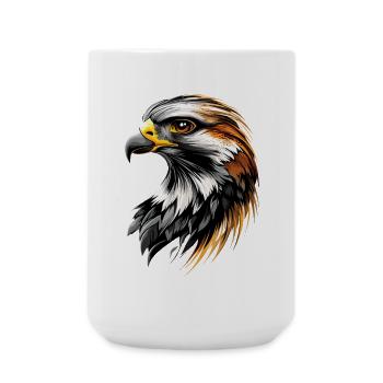 Falke Turmfalke Falkenjagd Wanderfalke Süße Falken - Große Tasse 440 ml - Weiß - Vorne