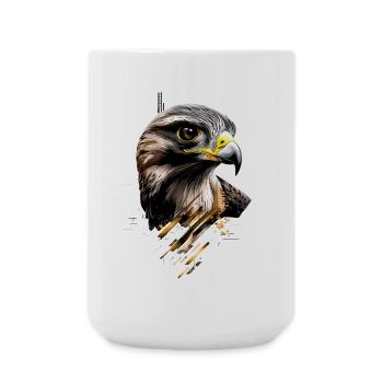Falke Turmfalke Falkenjagd Wanderfalke Süße Falken - Große Tasse 440 ml - Weiß - Vorne