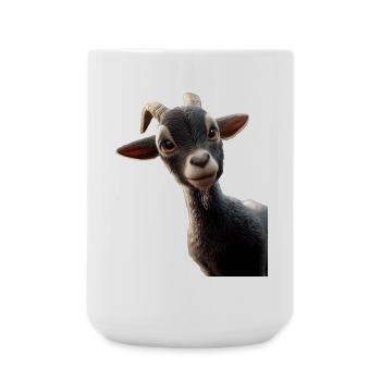 Ziege Hausziege Steinbock Ziegenbock Süße Ziegen - Große Tasse 440 ml - Weiß - Vorne