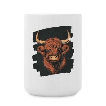 Scottish Highland cattle - Large Mug 440 ml - white - Front