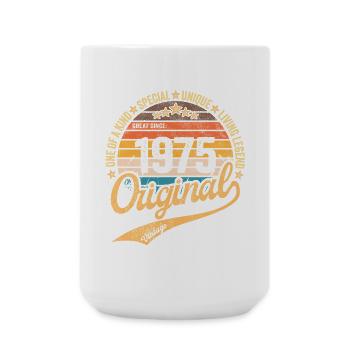 Retro Vintage geboren im Jahr 1975 Jahrgang 1975 - Große Tasse 440 ml - Weiß - Vorne