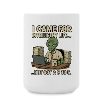 Alien Extra-Terrestrial with Humor - Beam me up - Large Mug 440 ml - white - Front