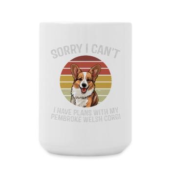 Pembroke Welsh Corgi Apology Design - Large Mug 440 ml - white - Front