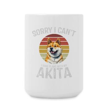 Akita Dog Apology Graphic  - Large Mug 440 ml - white - Front