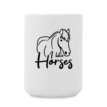 Love of riding - Large Mug 440 ml - white - Front