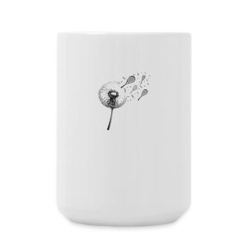 Tennis Pissenlit Raquette de Tennis Drôle de Tennis - Grande tasse 440 ml - blanc - Devant
