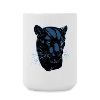 Panther Leopard Raubkatze Süße Großkatze Panter - Große Tasse 440 ml - Weiß - Vorne