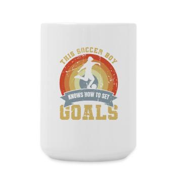 Football masculin - Grande tasse 440 ml - blanc - Devant
