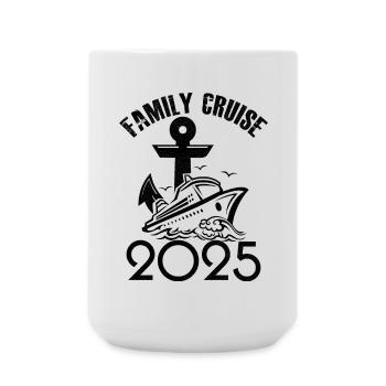 Familienkreuzfahrt 2025 - Große Tasse 440 ml - Weiß - Vorne