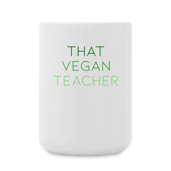 Ce professeur végétalien - Grande tasse 440 ml - blanc - Devant