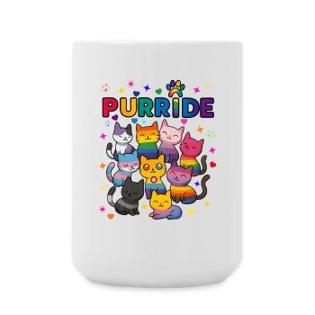 Purride LGBT Katzen - Große Tasse 440 ml - Weiß - Vorne