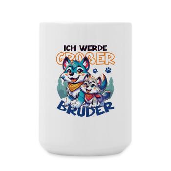 Nachwuchs Verkünden | Ich Werde Großer Bruder 2027 - Große Tasse 440 ml - Weiß - Vorne