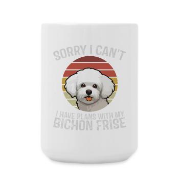 Süße Bichon Frise mit humorvollem Zitat - Große Tasse 440 ml - Weiß - Vorne