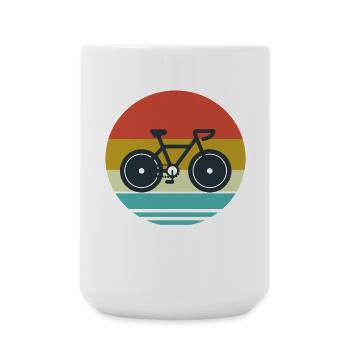Retro Bicycle T-Shirt Vintage Cycling Bike Gifted - Large Mug 440 ml - white - Front