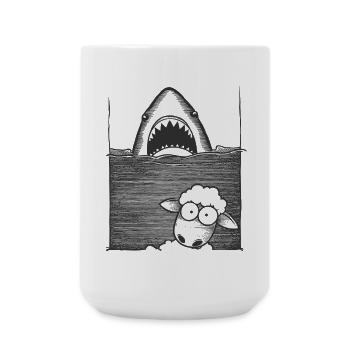 Shark Sheep - Große Tasse 440 ml - Weiß - Vorne