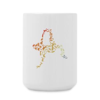 Breakdancer Vintage Look - Große Tasse 440 ml - Weiß - Vorne