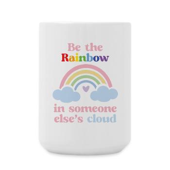 Mois de la fierté LGBTQ - Soyez l’arc-en-ciel - Grande tasse 440 ml - blanc - Devant