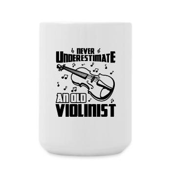 Violin Grandfather - Large Mug 440 ml - white - Front