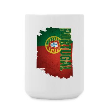 Drapeau vertical du Portugal, fierté portugaise - Grande tasse 440 ml - blanc - Devant