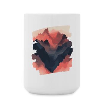 Mountains Climbing Climbers Hiking - Large Mug 440 ml - white - Front