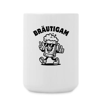 JGA Junggesellen Abschied - Bräutigam - Große Tasse 440 ml - Weiß - Vorne