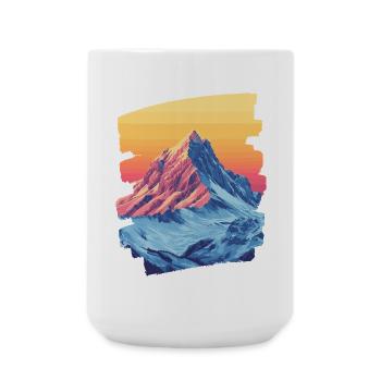 Berge Klettern Kletterer Wandern - Große Tasse 440 ml - Weiß - Vorne