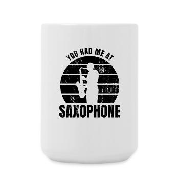 Witziger Saxophonisten Spruch - Große Tasse 440 ml - Weiß - Vorne