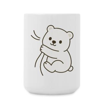 Cuddly polar bear baby - Large Mug 440 ml - white - Front