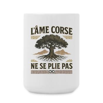 L’Âme Corse Ne Se Plie Pas - Grande tasse 440 ml - blanc - Devant