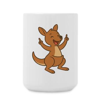Happy Kangaroo - Large Mug 440 ml - white - Front
