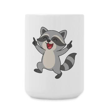 Raton laveur de fête - Grande tasse 440 ml - blanc - Devant