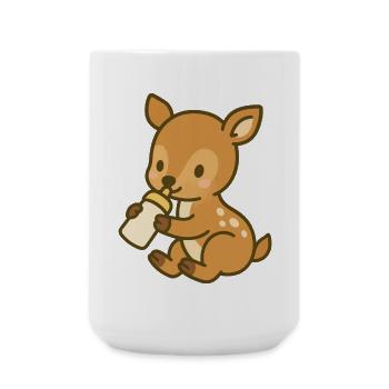 Flask Fawn Love - Large Mug 440 ml - white - Front