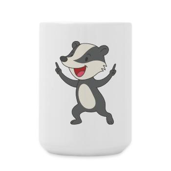 Blaireau de fête - Grande tasse 440 ml - blanc - Devant