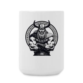 Norse Mythology Viking Warrior Valhalla - Large Mug 440 ml - white - Front