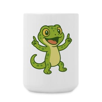 Joyeuses vibrations de gecko - Grande tasse 440 ml - blanc - Devant