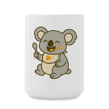 Niedliches Koalababy beim Essen - Große Tasse 440 ml - Weiß - Vorne