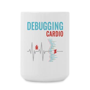 Le débogage est mon nerd cardio - programmeur - Grande tasse 440 ml - blanc - Devant