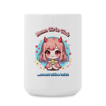 cute devil mean girl kawaii summer - Large Mug 440 ml - white - Front