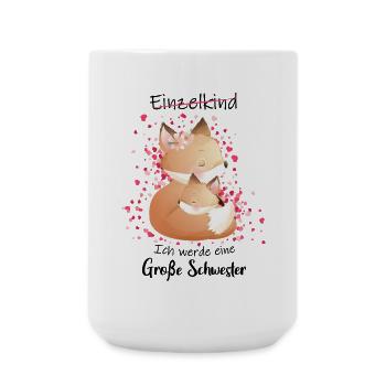 Nachwuchs Verkünden Ich Werde Große Schwester 2027 - Große Tasse 440 ml - Weiß - Vorne