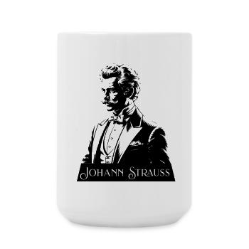 Johann Strauss Portrait Compositeur Musique classique - Grande tasse 440 ml - blanc - Devant