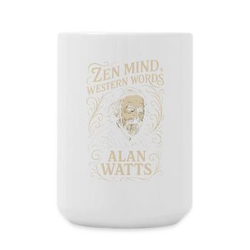 Zen Mind Westliche Worte Kunst - Große Tasse 440 ml - Weiß - Vorne