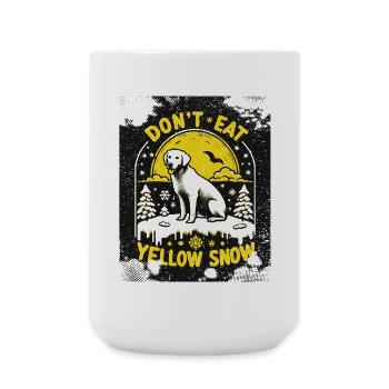 Dont eat yellow snow KI Design 2farbig - Große Tasse 440 ml - Weiß - Vorne