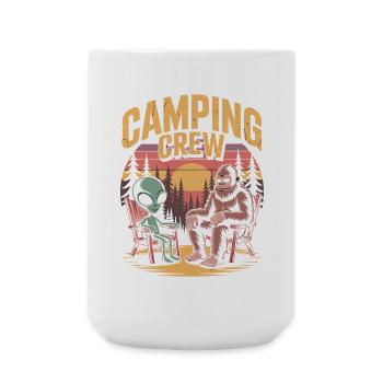 Drôle de Bigfoot et de camping extraterrestre - Grande tasse 440 ml - blanc - Devant