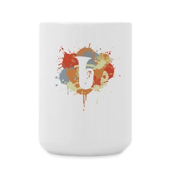Tuba Sketch - Large Mug 440 ml - white - Front