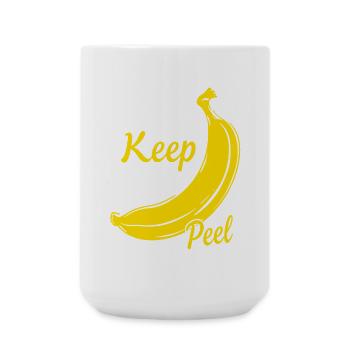 Keep Peel – Humour de banane pour les gourmets et les créateurs de tendances - Grande tasse 440 ml - blanc - Devant