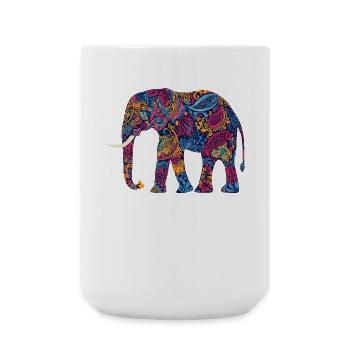 Elephant Proboscis Africa Safari Wilderness Elephant - Large Mug 440 ml - white - Front