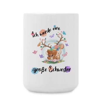 Nachwuchs Verkünden Ich Werde Große Schwester 2027 - Große Tasse 440 ml - Weiß - Vorne