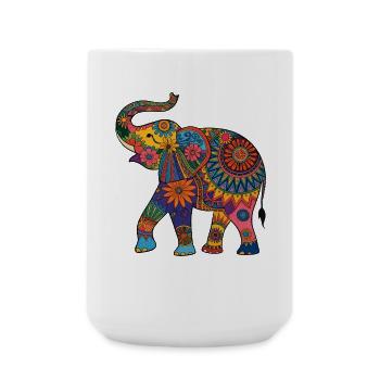 Elephant Proboscis Africa Safari Wilderness Elephant - Large Mug 440 ml - white - Front