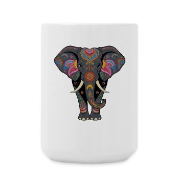 Elephant Proboscis Africa Safari Wilderness Elephant - Large Mug 440 ml - white - Front