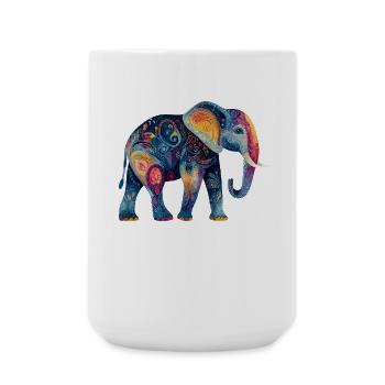 Elephant Proboscis Africa Safari Wilderness Elephant - Large Mug 440 ml - white - Front